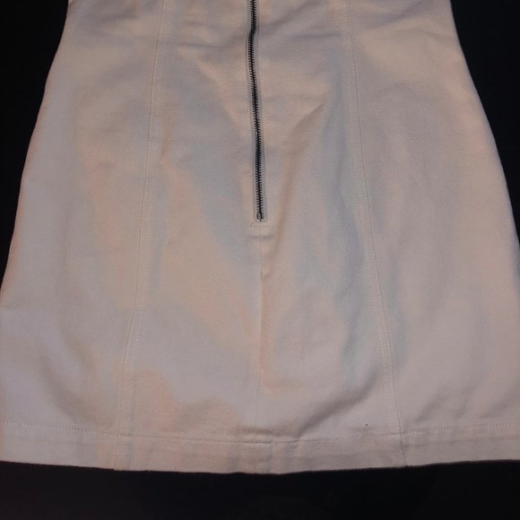 White Buckled Jean Dress - Picture 6 of 9